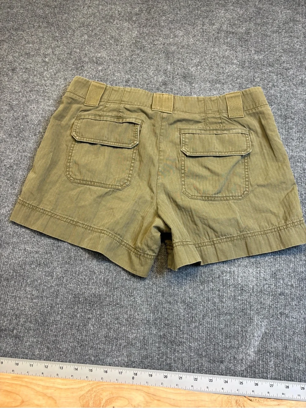 J.Crew Green Chino Shorts Size 12 City Fit Olive Utility Cargo Cotton Mid Rise